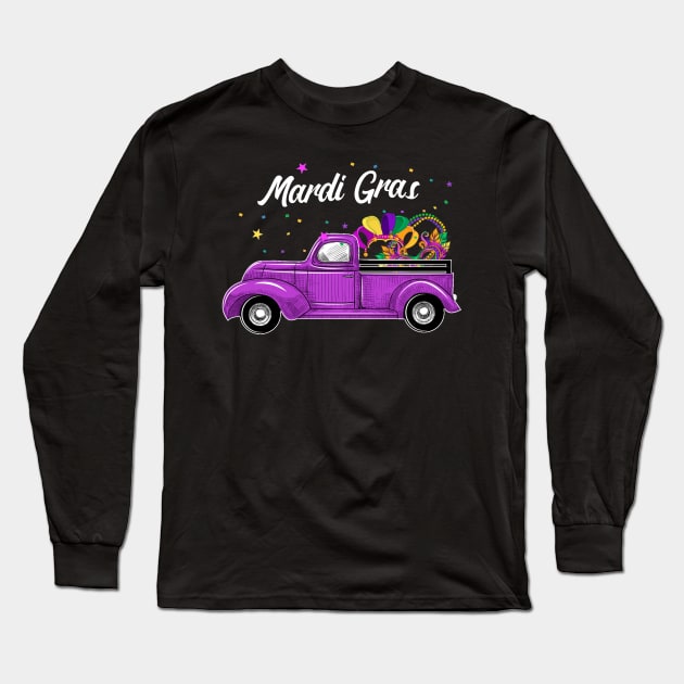 Mardi Gras Truck Mardi Gras Long Sleeve T-Shirt by Dunnhlpp